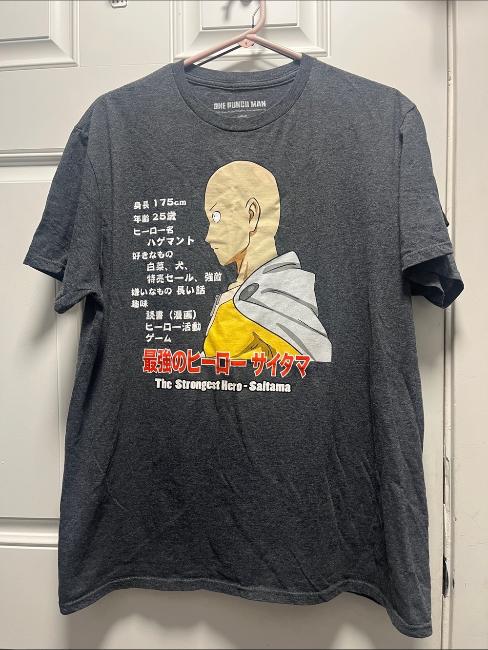 Saitama Graphic Tee - Charcoal